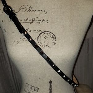 Leather studded belt